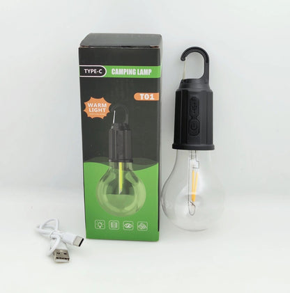 Camping rechargable solar bulb